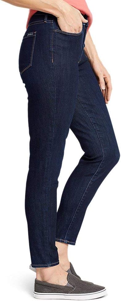 Eddie Bauer Womens Voyager HighRise Skinny Jeans  Slightly CurvyPetite Dk Indigo