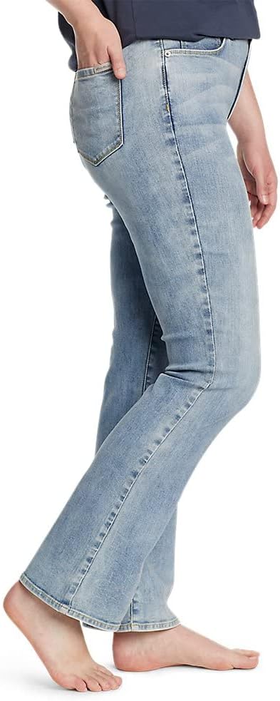 Eddie Bauer Womens Voyager HighRise BootCut Jeans  CurvyPetite Blue Haze