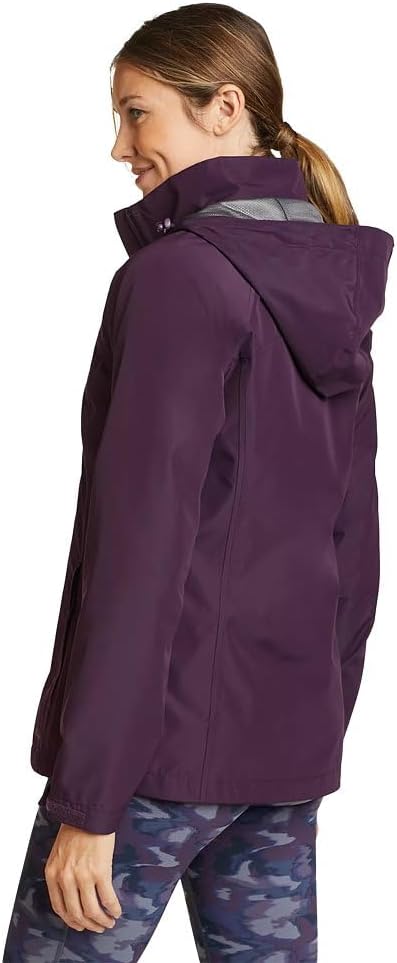 Eddie Bauer Womens Packable Rainfoil JacketDeep Eggplant Recycled