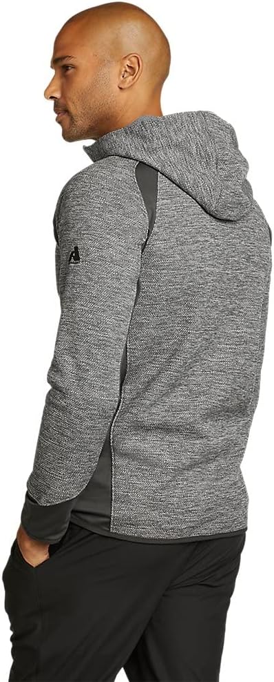 Eddie Bauer Mens Cloud Layer Hybrid FullZip HoodieRegular Heather Gray