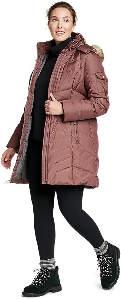 Eddie Bauer Womens Sun Valley Down ParkaPetite Misty Rose