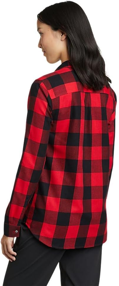 Eddie Bauer Womens Firelight Flannel ShirtRegular Barn Red