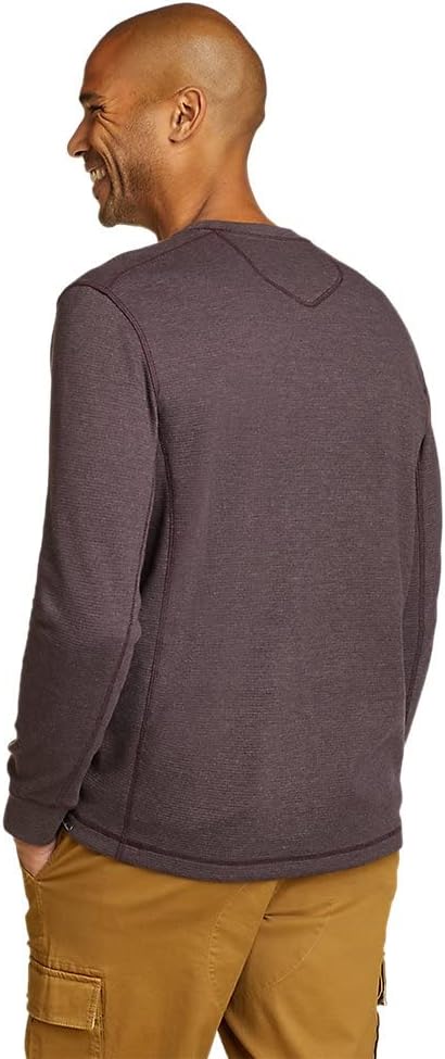 Eddie Bauer Mens Eddies Favorite Ultrasoft Thermal CrewRegular Aubergine