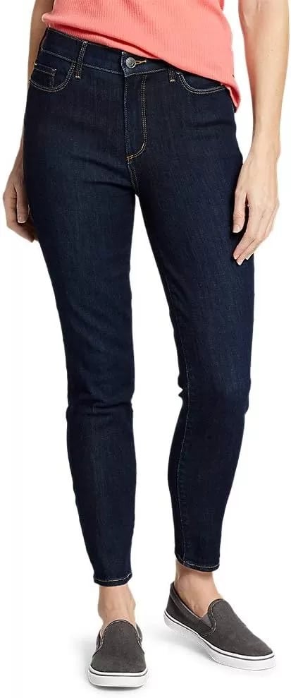 imageEddie Bauer Womens Voyager HighRise Slightly Curvy Skinny JeansDk Indigo