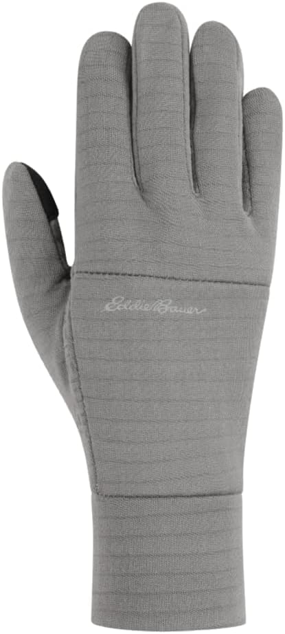 Eddie Bauer Womens Cold Weather Performance GlovesGrid Fleece Ash Grey