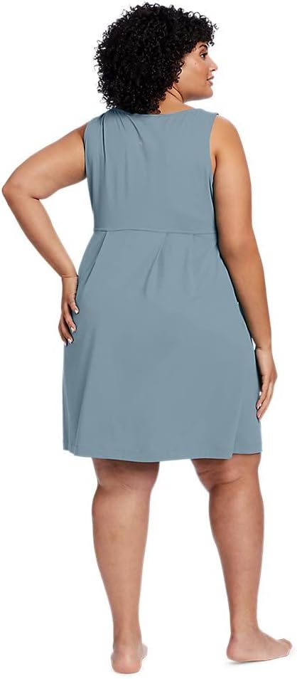 Eddie Bauer Womens Aster Crossover Dress  SolidPlus Chambray Blue