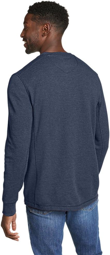 Eddie Bauer Mens Eddies Favorite Ultrasoft Thermal CrewTall Htr Navy