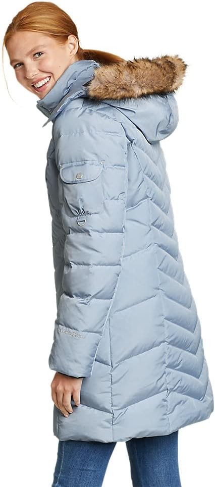 Eddie Bauer Womens Sun Valley Down ParkaPetite Blue Smoke