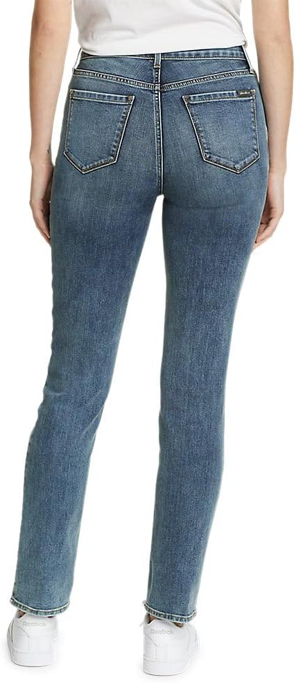 Eddie Bauer Womens Voyager HighRise Jeans  Slim StraightPetite Creek