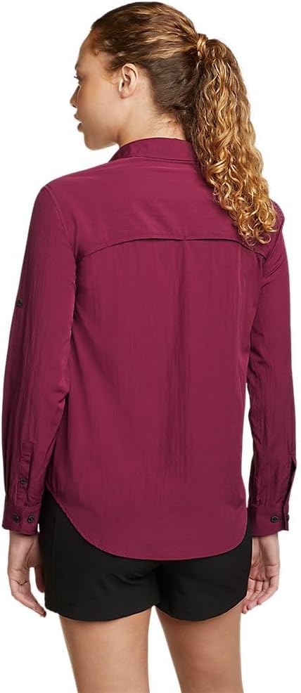 Eddie Bauer Womens UPF Guide LongSleeve ShirtTall Port