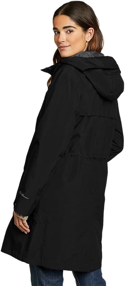 Eddie Bauer Womens Port Townsend Trench CoatBlack