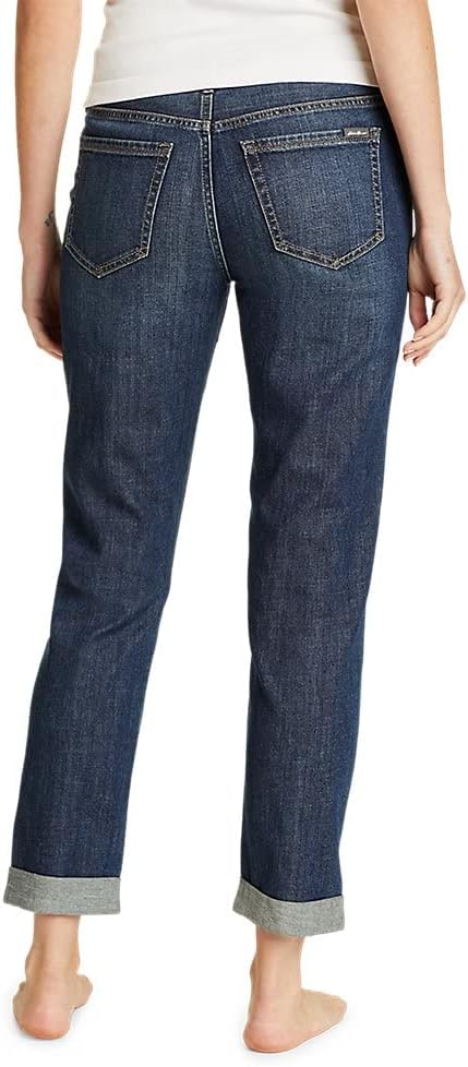 Eddie Bauer Womens Boyfriend Jeans  Slim LegPlus Size Weathered Indigo