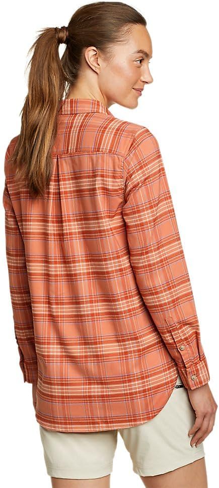 Eddie Bauer Womens Expedition Performance Flannel 20 ShirtPetite Flag