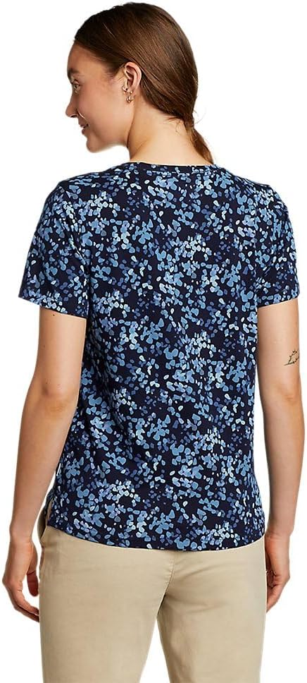 Eddie Bauer Womens Everyday Essentials ShortSleeve TShirt  PrintedTall Atlantic