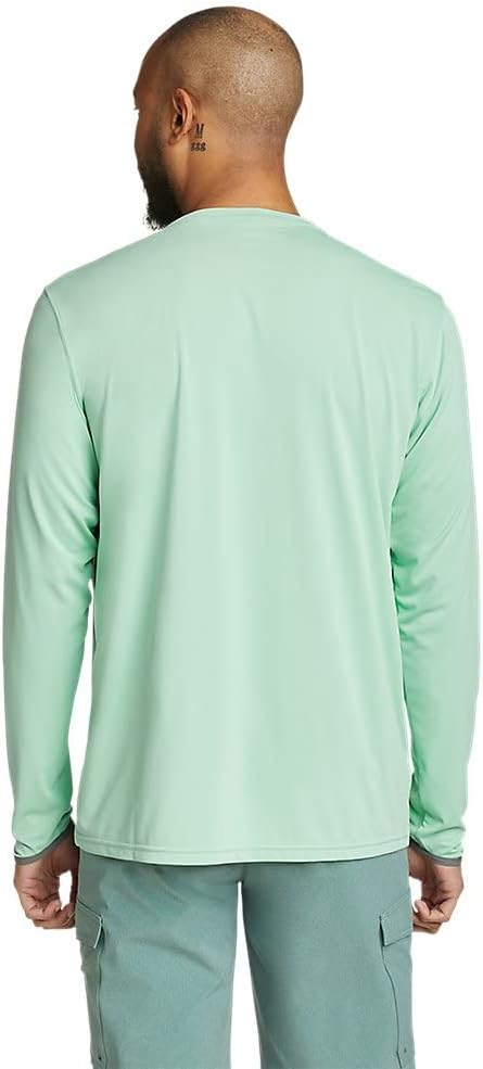 Eddie Bauer Mens UPF LongSleeve CrewBottle Green