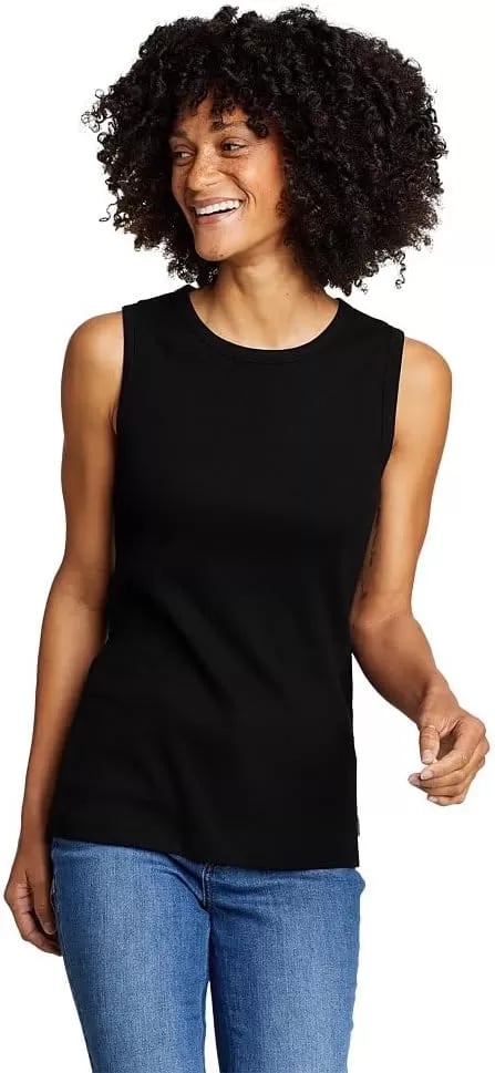 imageEddie Bauer Womens Essentials Ribbed Layering TankBlack