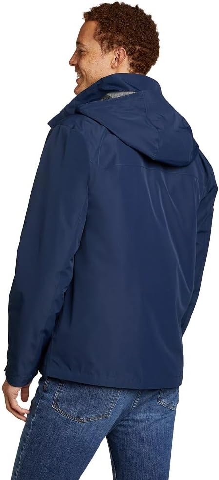 imageEddie Bauer Mens Packable Rainfoil Waterproof Rain JacketMedium Indigo Recycled