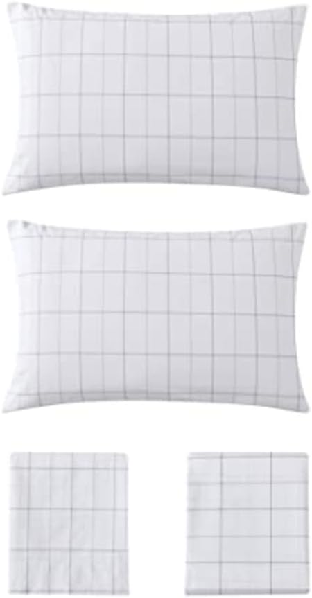 Eddie Bauer  Twin Sheets Cotton Percale Bedding Set Crisp amp Cool Home Decor Eddies Oar 3 pieces Twin White and BlueFull Northern Plaid WhiteGrey