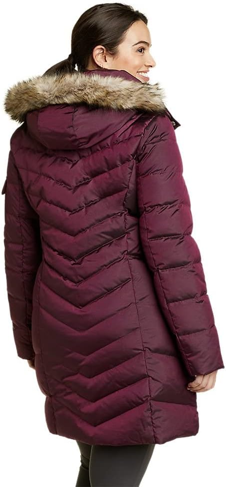 Eddie Bauer Womens Sun Valley Down ParkaPetite Dk Plum