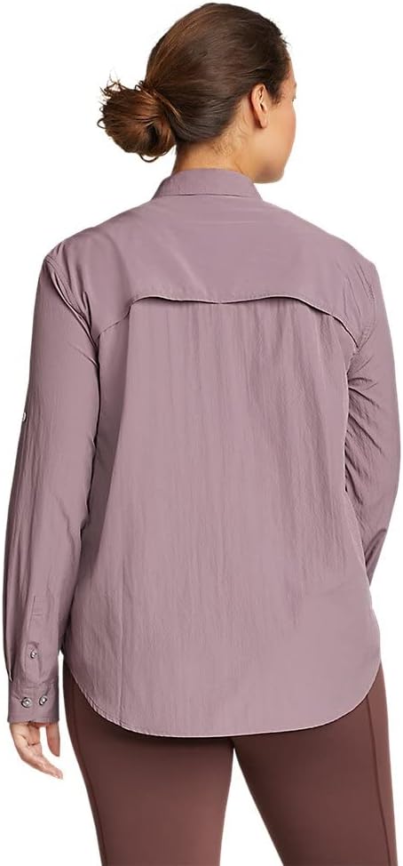 Eddie Bauer Womens UPF Guide LongSleeve ShirtRegular Dusty Violet