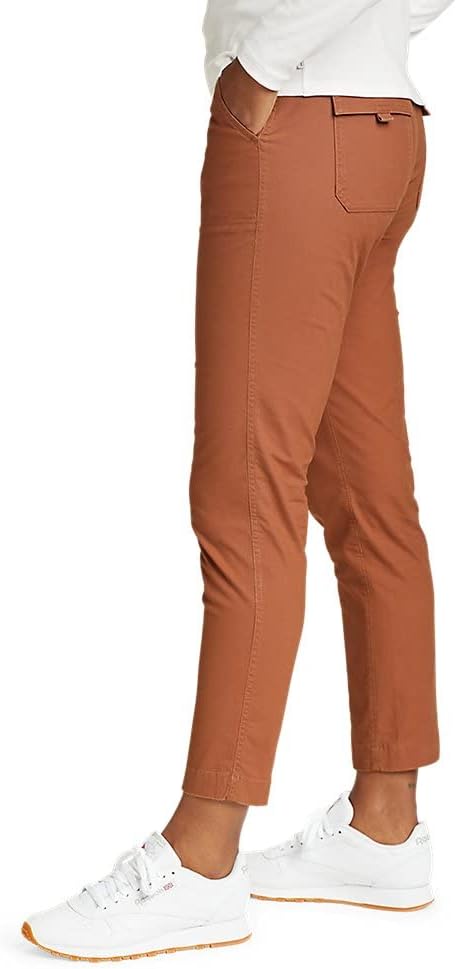 Eddie Bauer Womens Adventurer Stretch Ripstop Ankle PantsPetite Cocoa