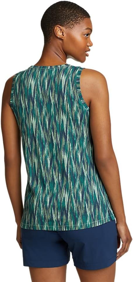 Eddie Bauer Womens Everday Essentials Tank Top  PrintPetite Dusty Jade