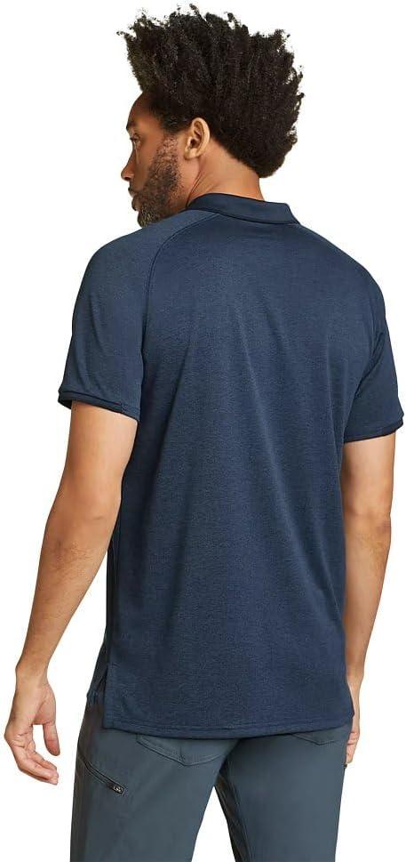 Eddie Bauer Mens Resolution Pro ShortSleeve Polo 20Med Indigo