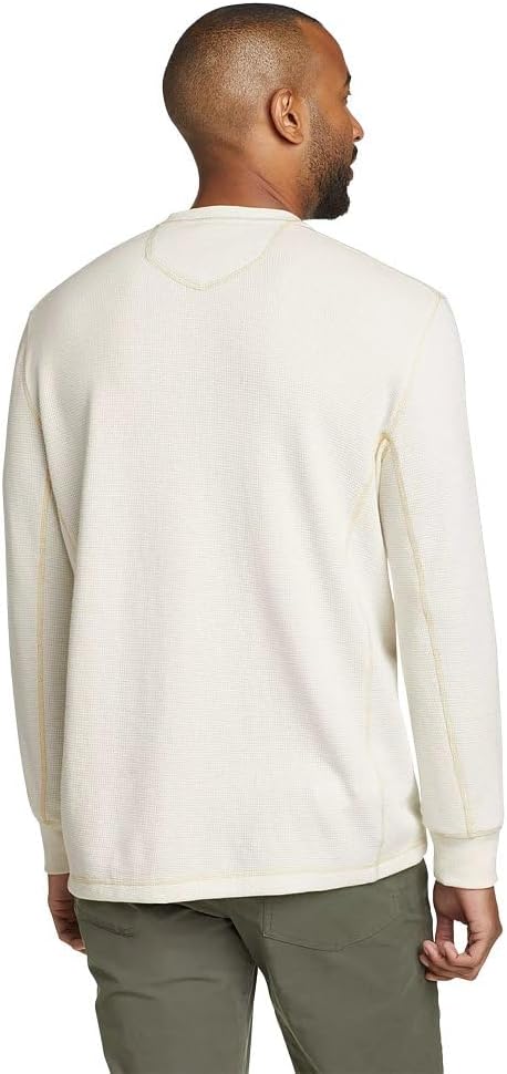 imageEddie Bauer Mens Classic Fit Favorite LongSleeve Thermal Henley ShirtUndyed