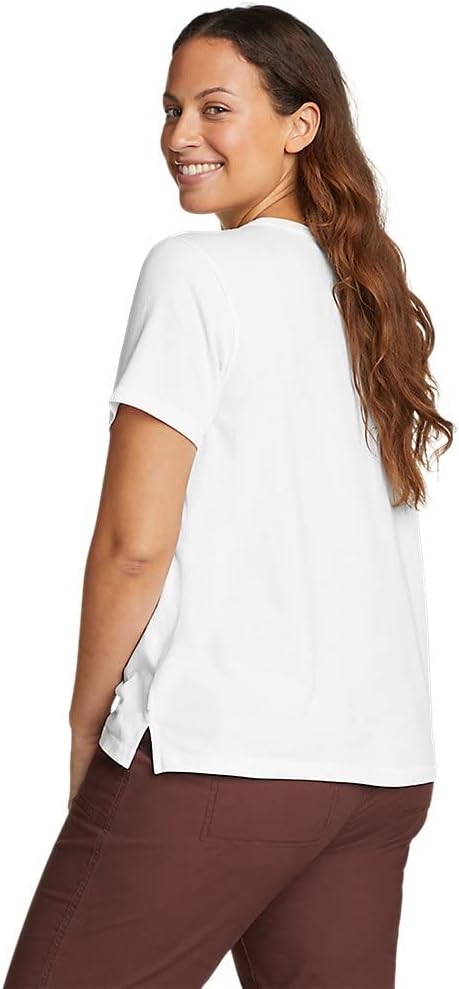 Eddie Bauer Womens Everyday Essentials Short Sleeve TShirt  SolidTall White