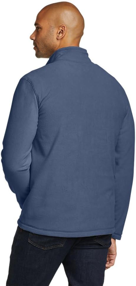 Eddie Bauer Mens Quest Fleece 14Zip PulloverDusted Indigo