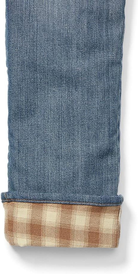 Eddie Bauer Womens Boyfriend FlannelLined JeansPetite Washed Indigo