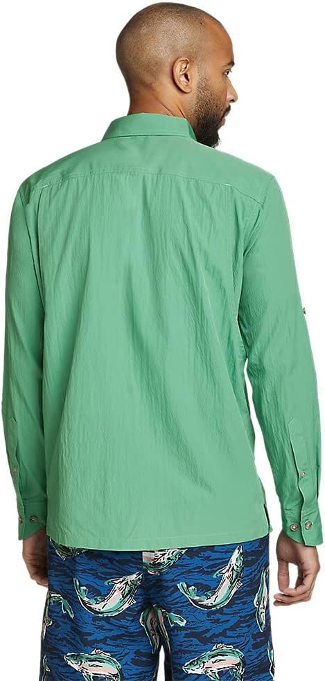 Eddie Bauer Mens UPF Guide 20 LongSleeve ShirtSeaglass