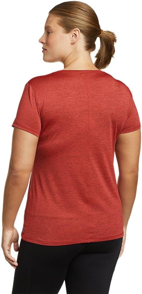 Eddie Bauer Womens Resolution ShortSleeve VNeck TShirtRegular Terracotta