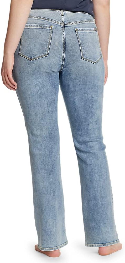 Eddie Bauer Womens Voyager HighRise BootCut Jeans  CurvyPetite Blue Haze