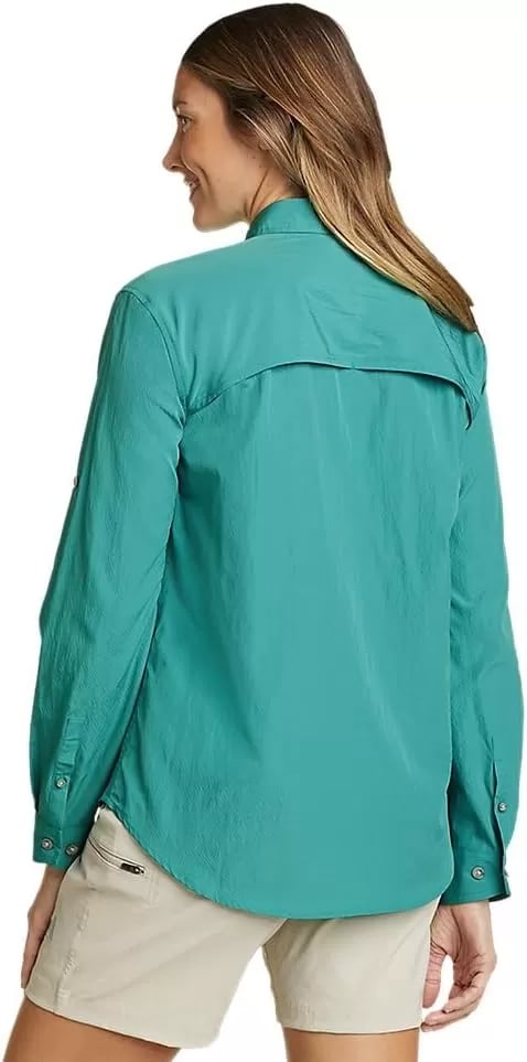 imageEddie Bauer Womens Guide UPF LongSleeve ShirtDusty Jade