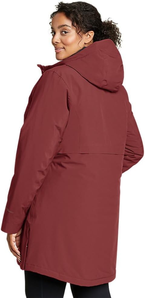 Eddie Bauer Womens Cloud Cap Stretch Insulated Trench CoatPlus Dusty Red