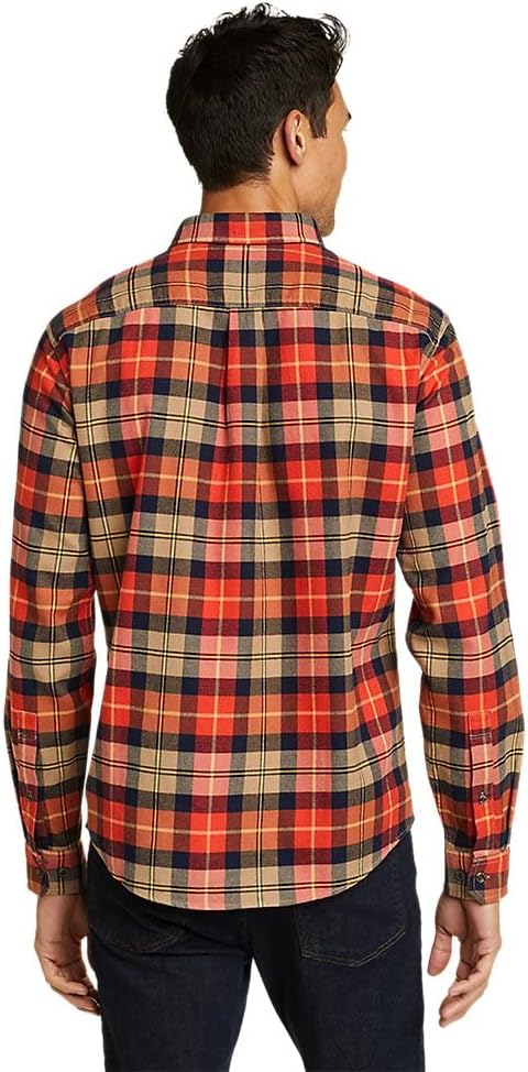 Eddie Bauer Mens Eddies Favorite Flannel Shirt  SlimTall Bright Red