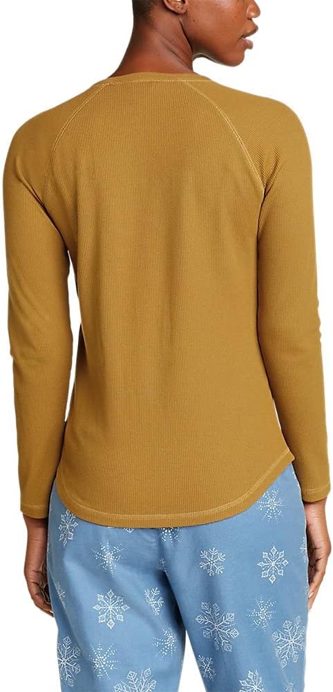 Eddie Bauer Womens Thermal Raglan LongSleeve CrewBronze