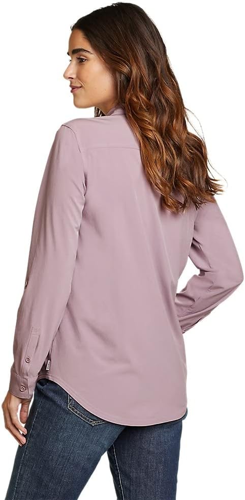 Eddie Bauer Womens Departure 20 LongSleeve ShirtDusty Iris