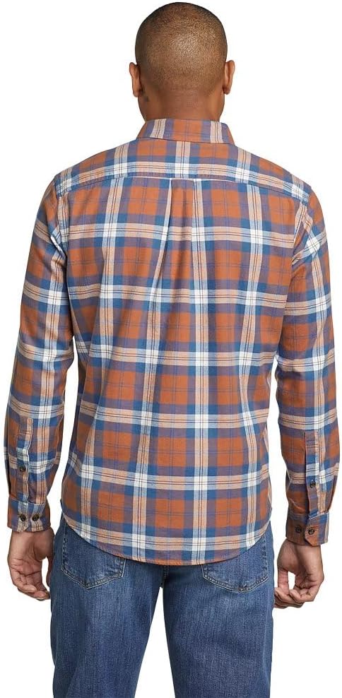 imageEddie Bauer Mens Favorite Classic Fit FlannelPlaidCocoa