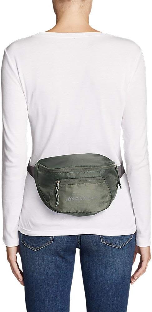 Eddie Bauer Stowaway Packable WaistpackMade from Ripstop Polyester with 2 Secure Zip PocketsOnyx