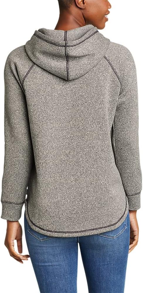 Eddie Bauer Womens Radiator Sweater Fleece HoodieGray