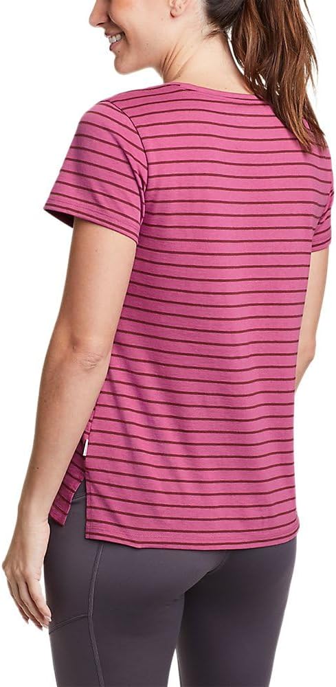 Eddie Bauer Womens Coast and Climb ShortSleeve VNeck TShirtBerry