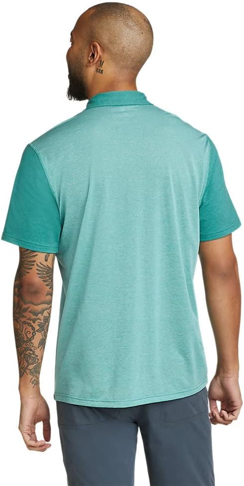 Eddie Bauer Mens Adventurer ShortSleeve Polo ShirtRegular Dusty Jade