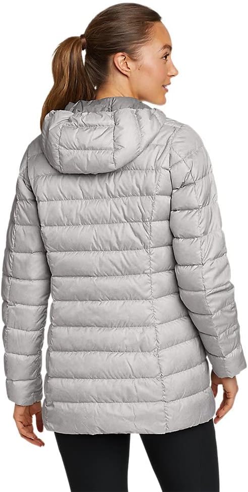 Eddie Bauer Womens CirrusLite Down ParkaLt Gray Recycled