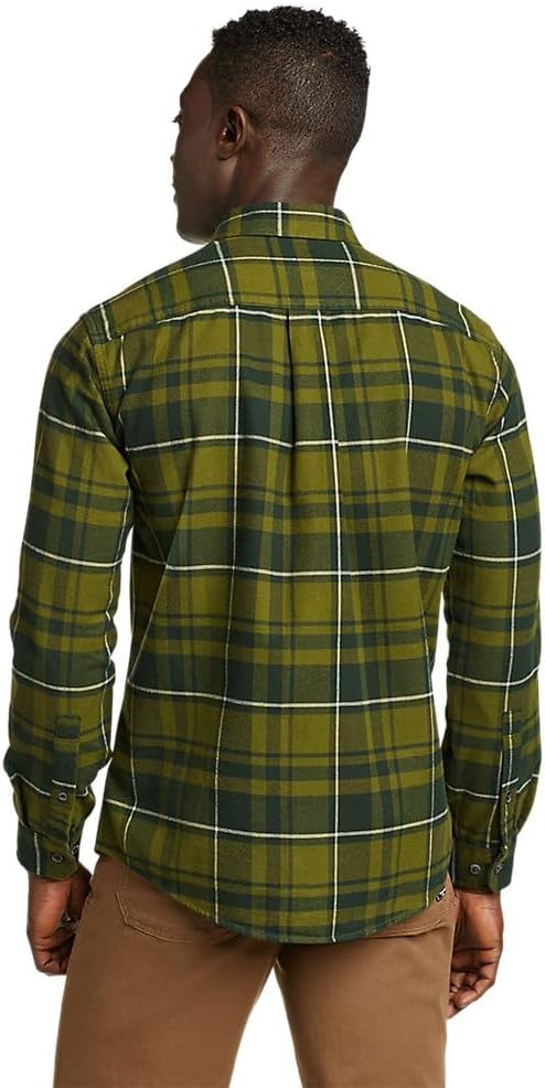 imageEddie Bauer Mens Classic Fit Favorite LongSleeve Flannel ShirtDark Olive