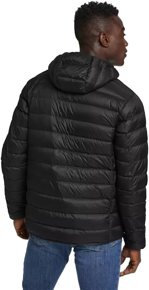 imageEddie Bauer Mens CirrusLite Hooded Down JacketBlack Recycled