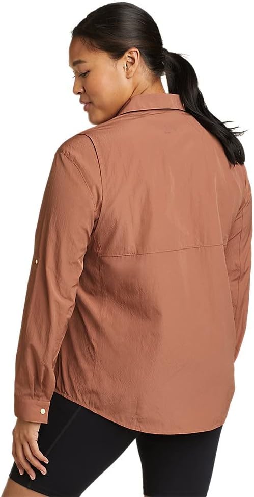 Eddie Bauer Womens UPF Guide 20 ShirtRegular Cocoa