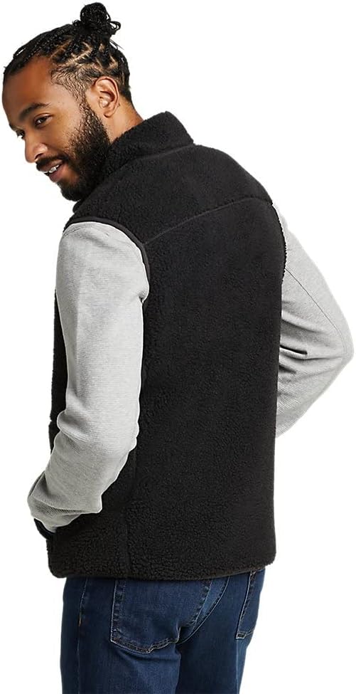 imageEddie Bauer Mens Chilali Faux Shearling Fleece VestCarbon