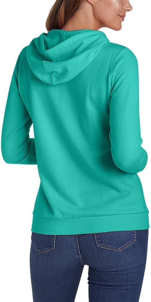 Eddie Bauer Womens Camp Fleece FullZip HoodieTurquoise